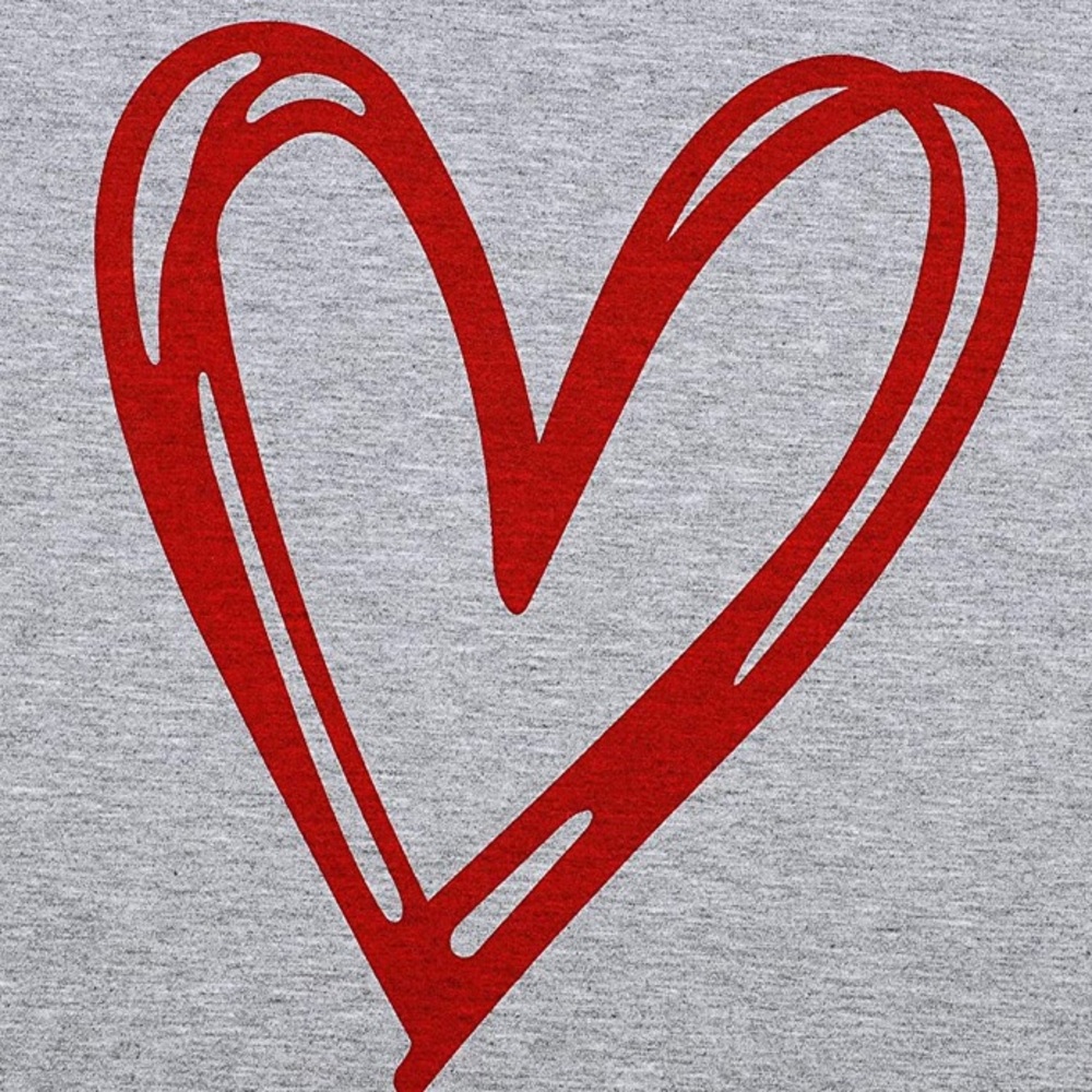 - Womens graphic HEART Sweatshirt - Picture 3 of 4